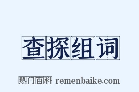 查探组词是什么意思的图片